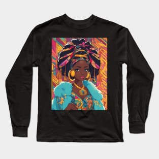 Most Beautiful African Black Woman Long Sleeve T-Shirt